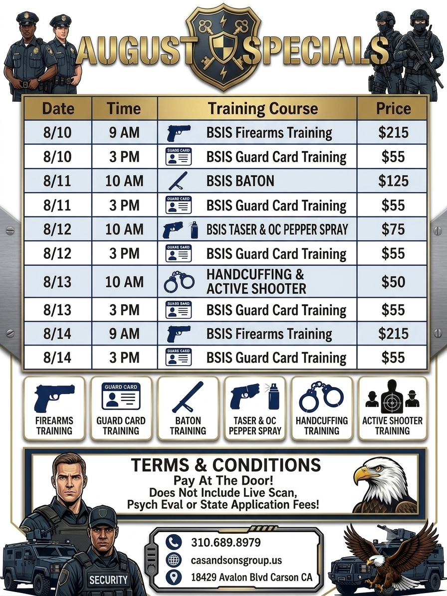 Training Schedule